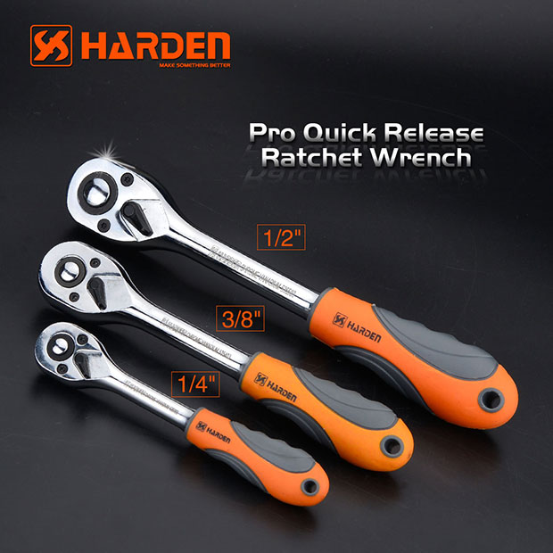 TOOLS AND HARDWARE Professional Drive Quick Release Auto Ratchet Socket  Handle Wrench (1/2 ), Hex