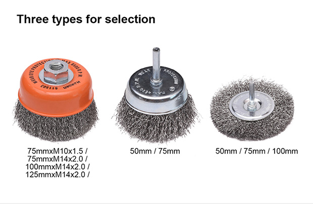 50 100mm Circular Grinding Wire Brush With Shank Shanghai Harden Tools Co. Ltd