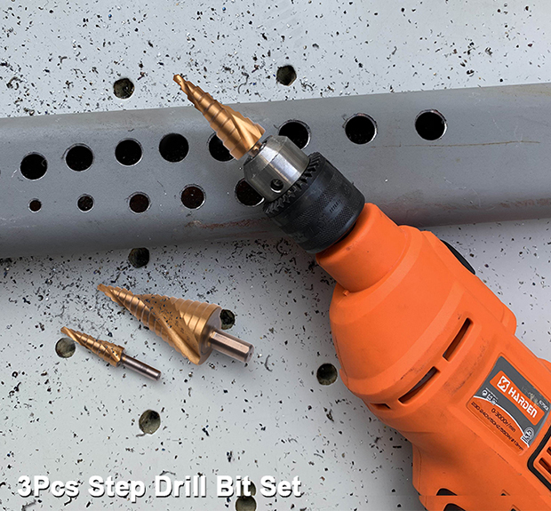 Step drill bit set cheap